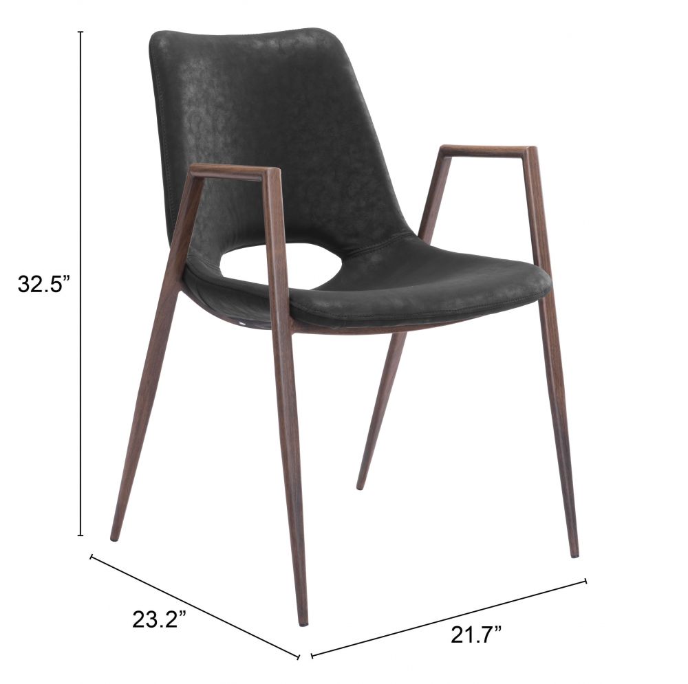 Zuo Modern Desi Faux Leather Dining Chair 2PC