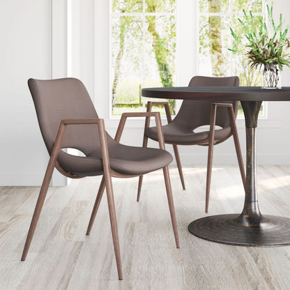 Zuo Modern Desi Faux Leather Dining Chair 2PC