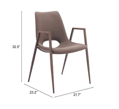 Zuo Modern Desi Faux Leather Dining Chair 2PC
