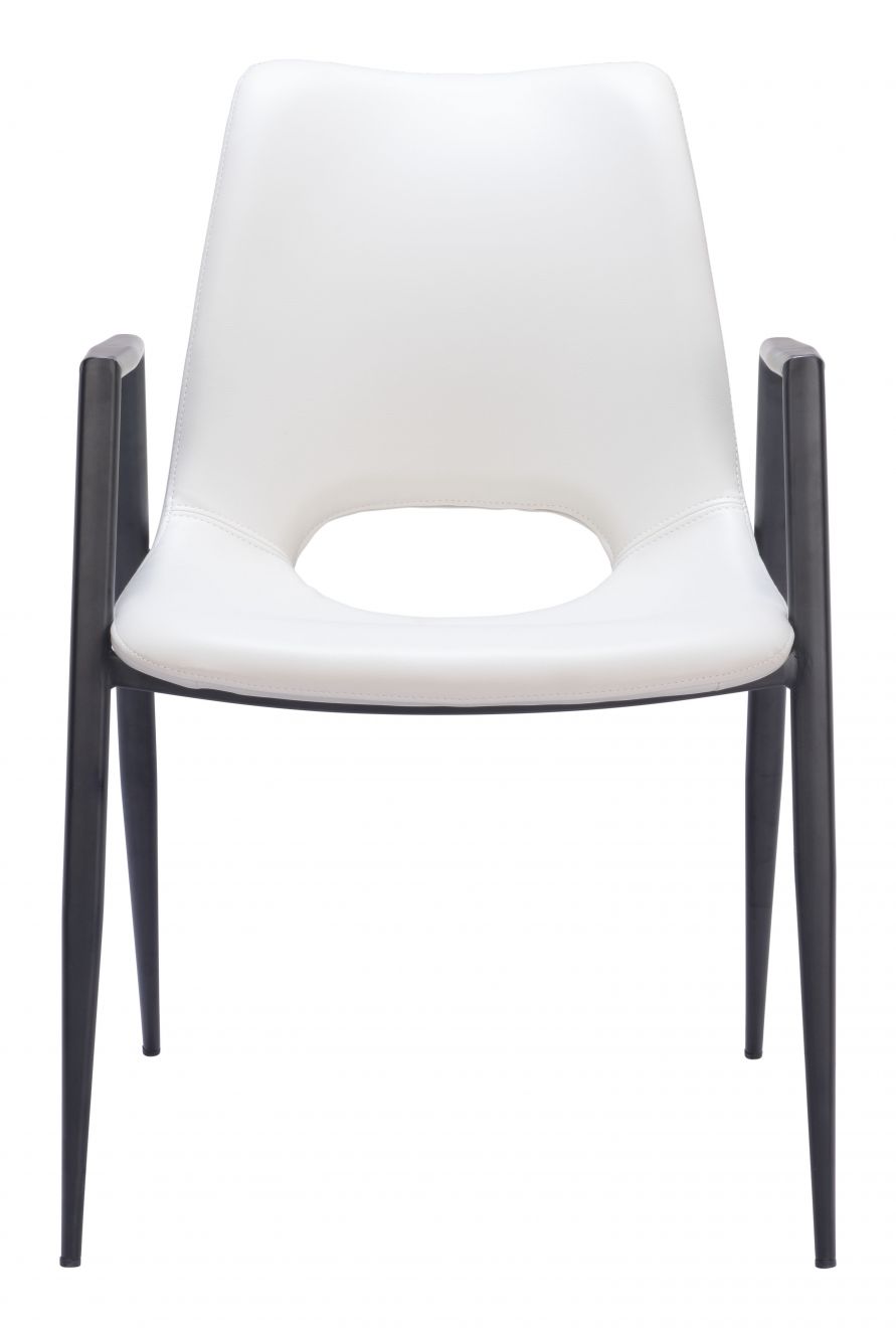Zuo Modern Desi Faux Leather Dining Chair 2PC