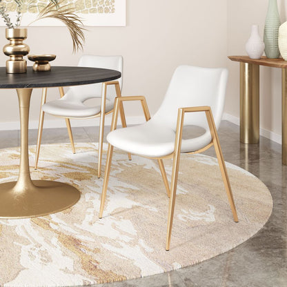 Zuo Modern Desi Faux Leather Dining Chair 2PC