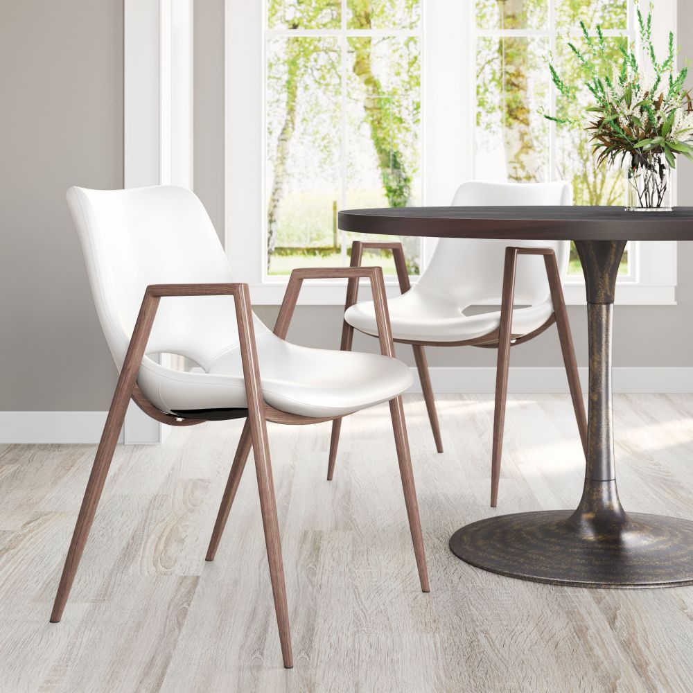 Zuo Modern Desi Faux Leather Dining Chair 2PC