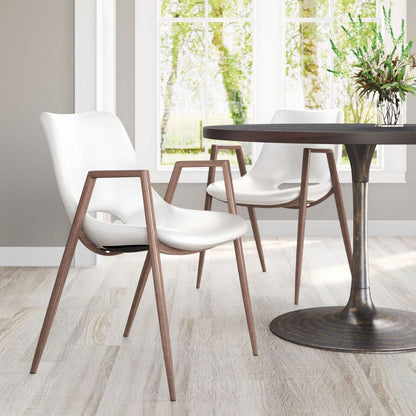 Zuo Modern Desi Faux Leather Dining Chair 2PC