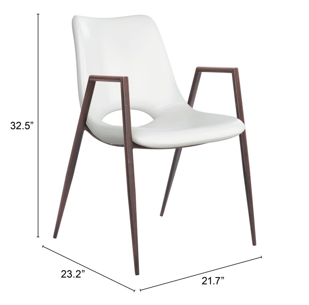 Zuo Modern Desi Faux Leather Dining Chair 2PC