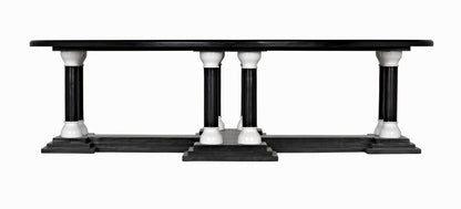 Desoto Coffee Table, Hand Rubbed Black and Solid White-Coffee Tables-Noir-Sideboards and Things