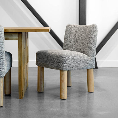 LH Home Destiny Fabric Armless Dining Chair (Set of 2)