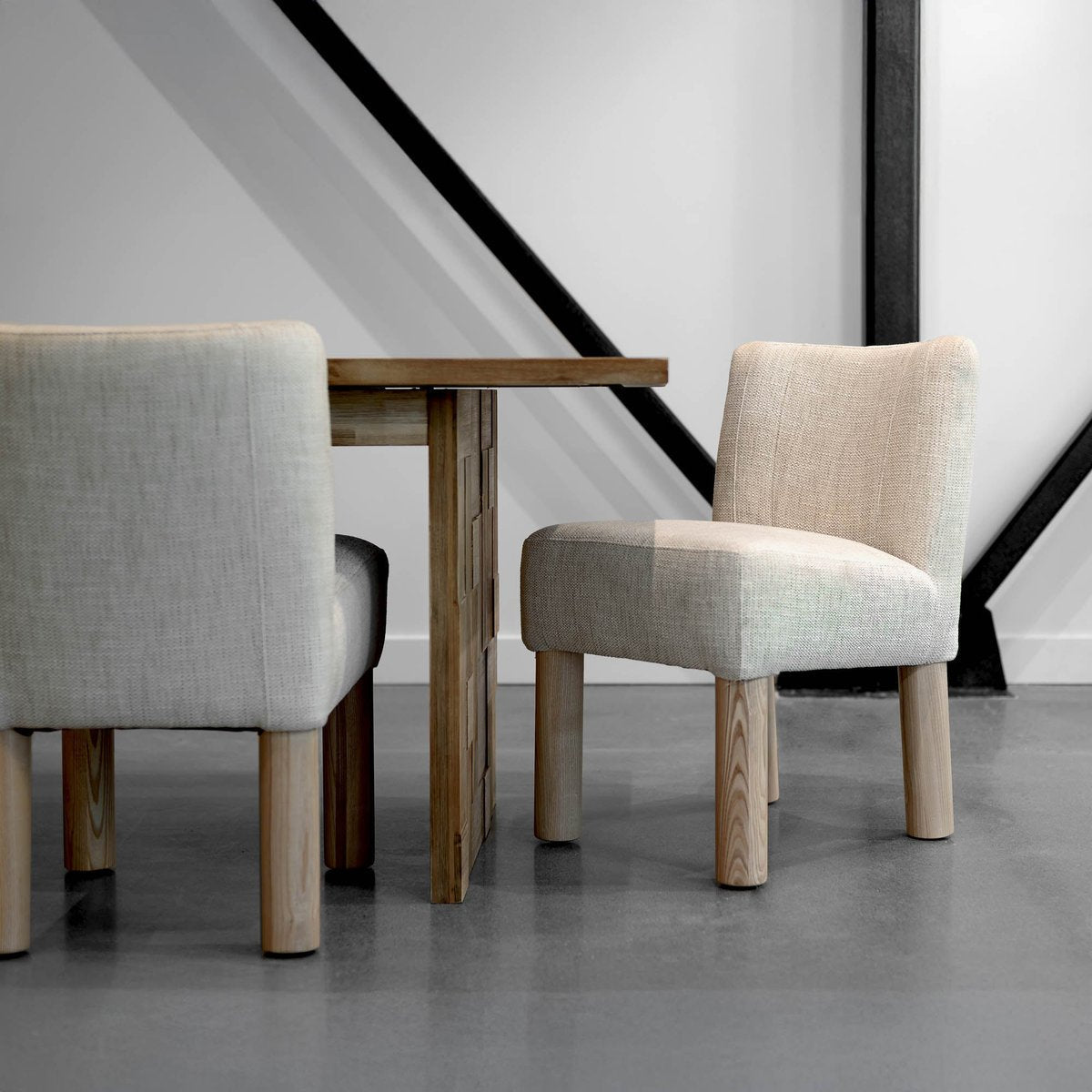 LH Home Destiny Fabric Armless Dining Chair (Set of 2)
