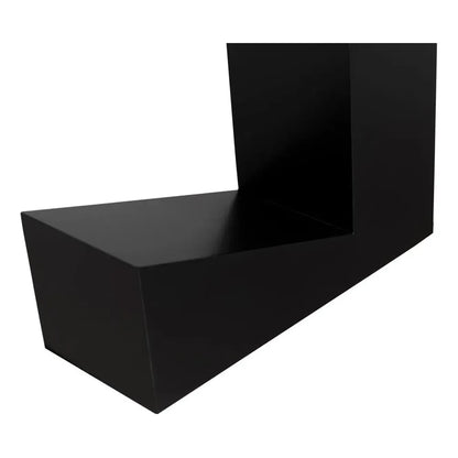 Noir Devo Steel Black Rectangular Console Table