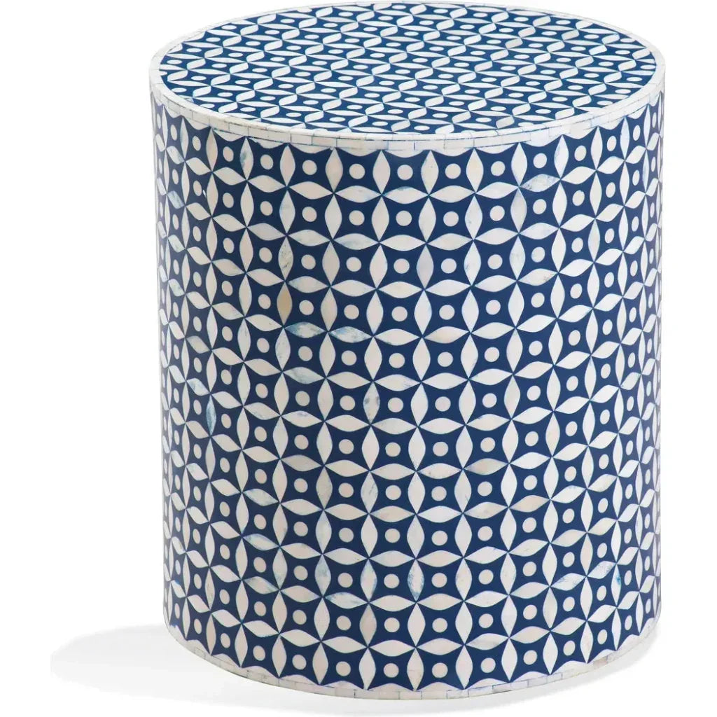 Bassett Mirror Diamond Bone Round Accent Table