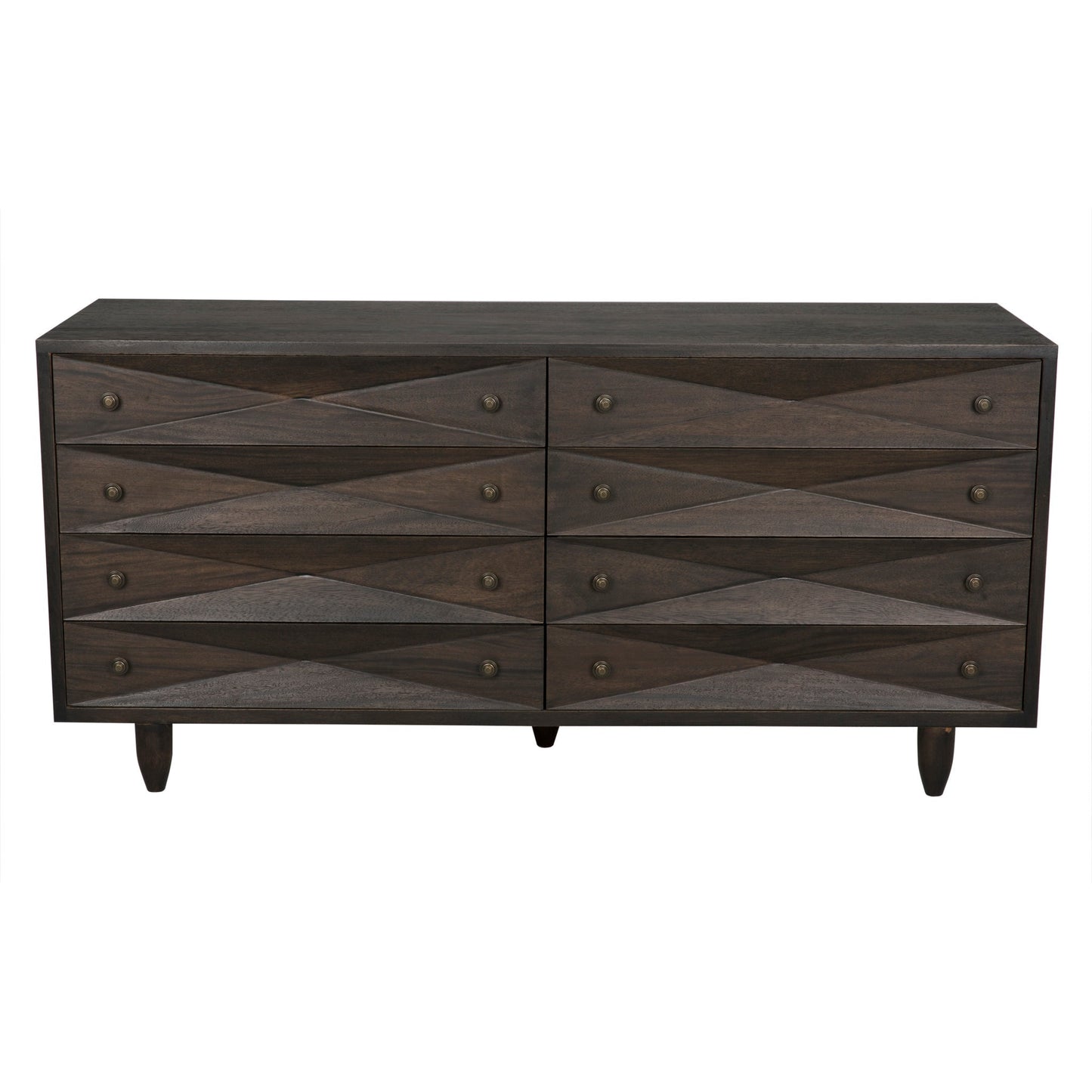 Diamond Double Wood Ebony Walnut Chest-Chests-Noir-Sideboards and Things