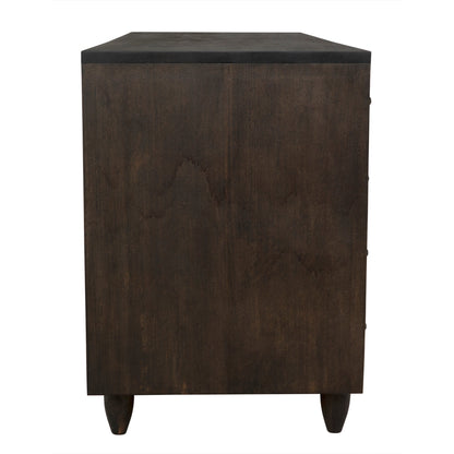 Diamond Double Wood Ebony Walnut Chest-Chests-Noir-Sideboards and Things