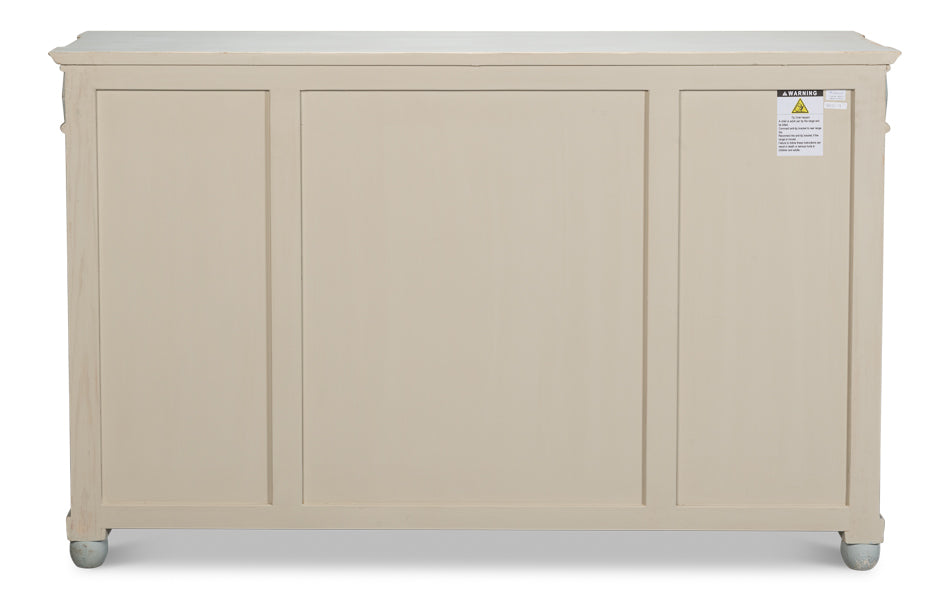 Diamond Wall Sideboard Blue Grey With Drawers-Sideboards-Sarreid-LOOMLAN