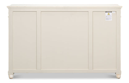 Diamond Wall Sideboard Whitewash With Drawers-Sideboards-Sarreid-LOOMLAN