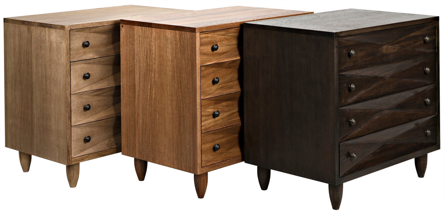 Diamond Wood Ebony Walnut Chest-Chests-Noir-Sideboards and Things