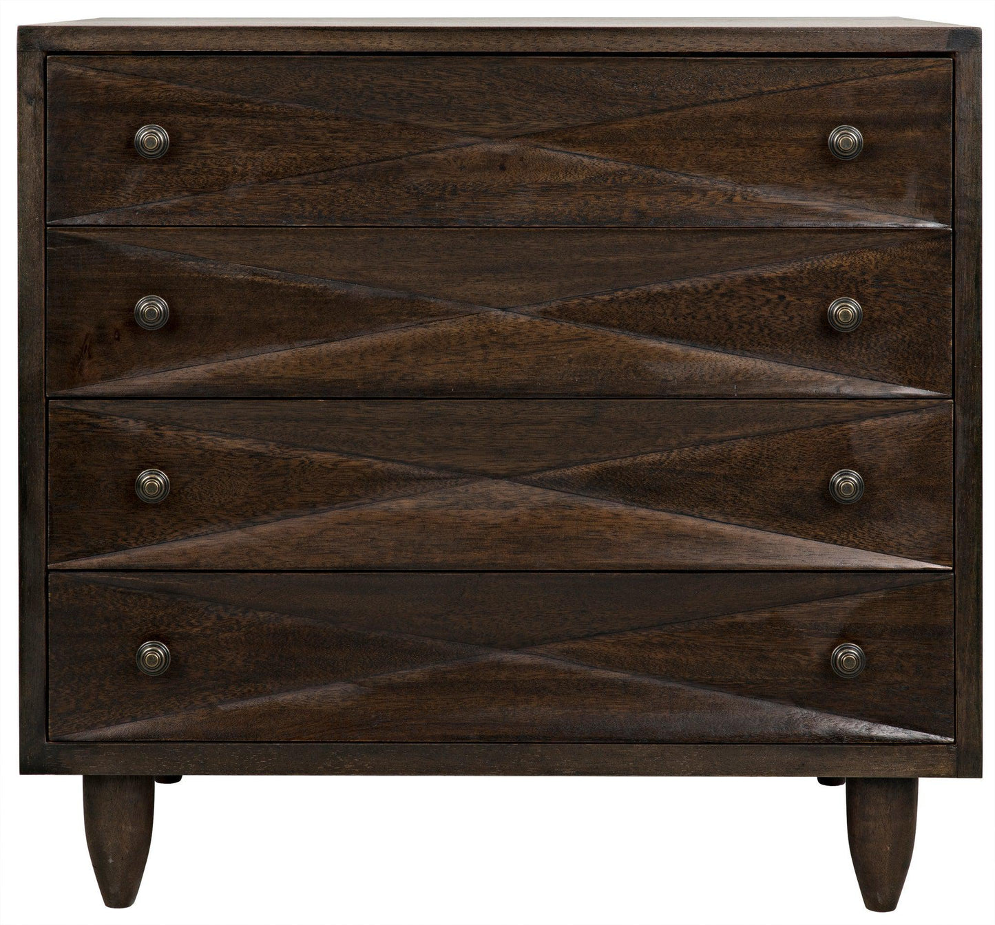 Diamond Wood Ebony Walnut Chest-Chests-Noir-Sideboards and Things