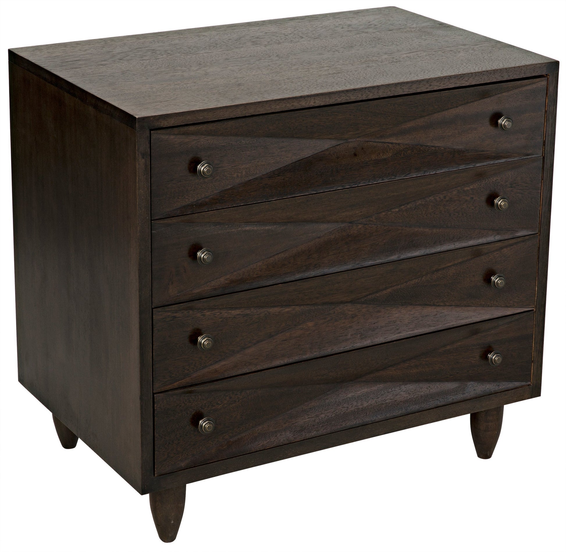 Diamond Wood Ebony Walnut Chest-Chests-Noir-Sideboards and Things