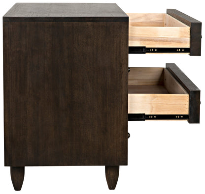 Diamond Wood Ebony Walnut Chest-Chests-Noir-Sideboards and Things