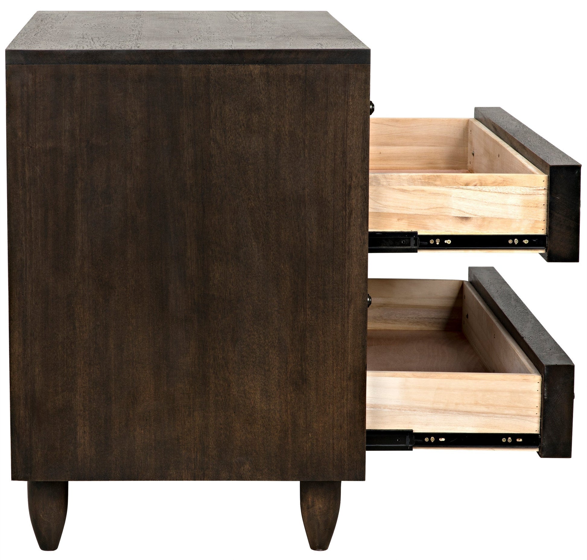 Diamond Wood Ebony Walnut Chest-Chests-Noir-Sideboards and Things