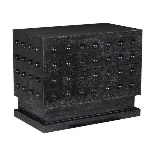 Didier Two Drawers Black Cabinet