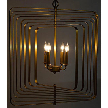 Dimaclema Metal Small Chandelier With Brass
