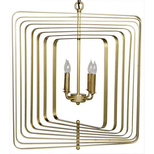 Dimaclema Metal Small Chandelier With Brass Finish-Chandeliers-Noir-Sideboards and Things