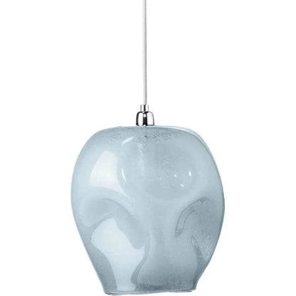 Dimpled Cornflower Glass Pendant