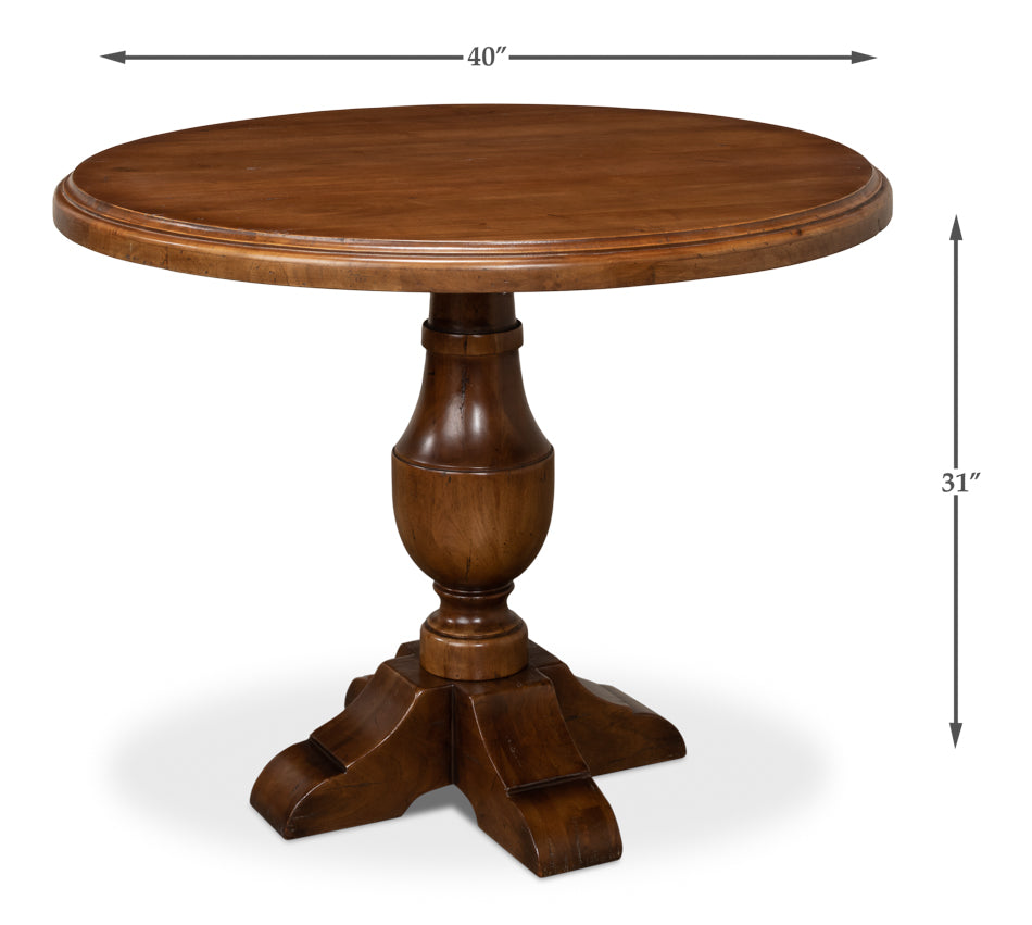 Dinner With Friends Round Dining Table-Dining Tables-Sarreid-LOOMLAN