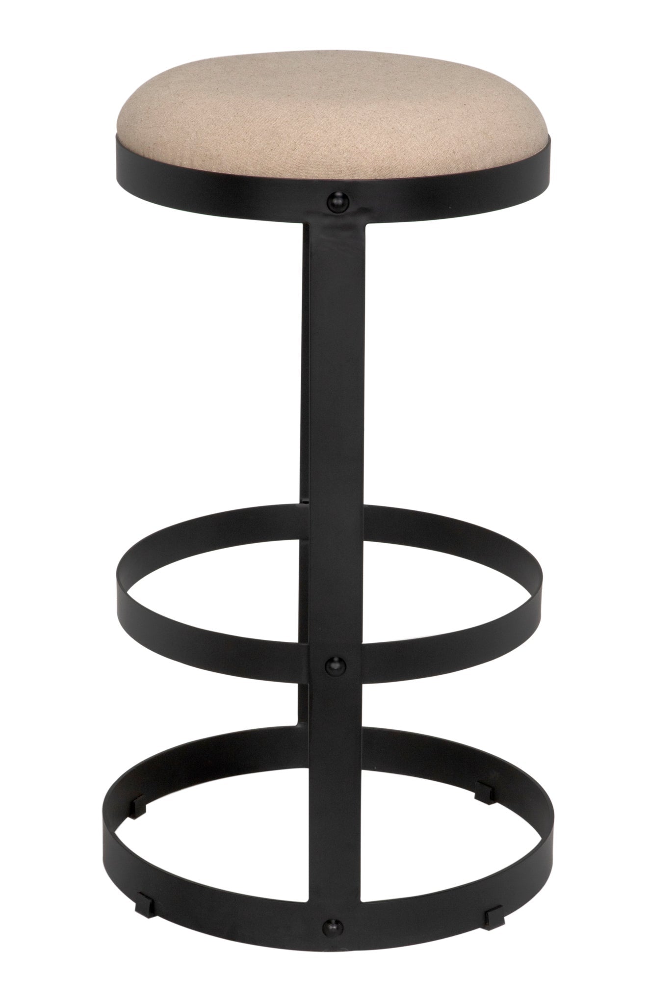 Dior Black Steel Bar Stool-Bar Stools-Noir-Sideboards and Things