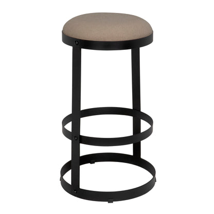 Dior Black Steel Bar Stool-Bar Stools-Noir-Sideboards and Things