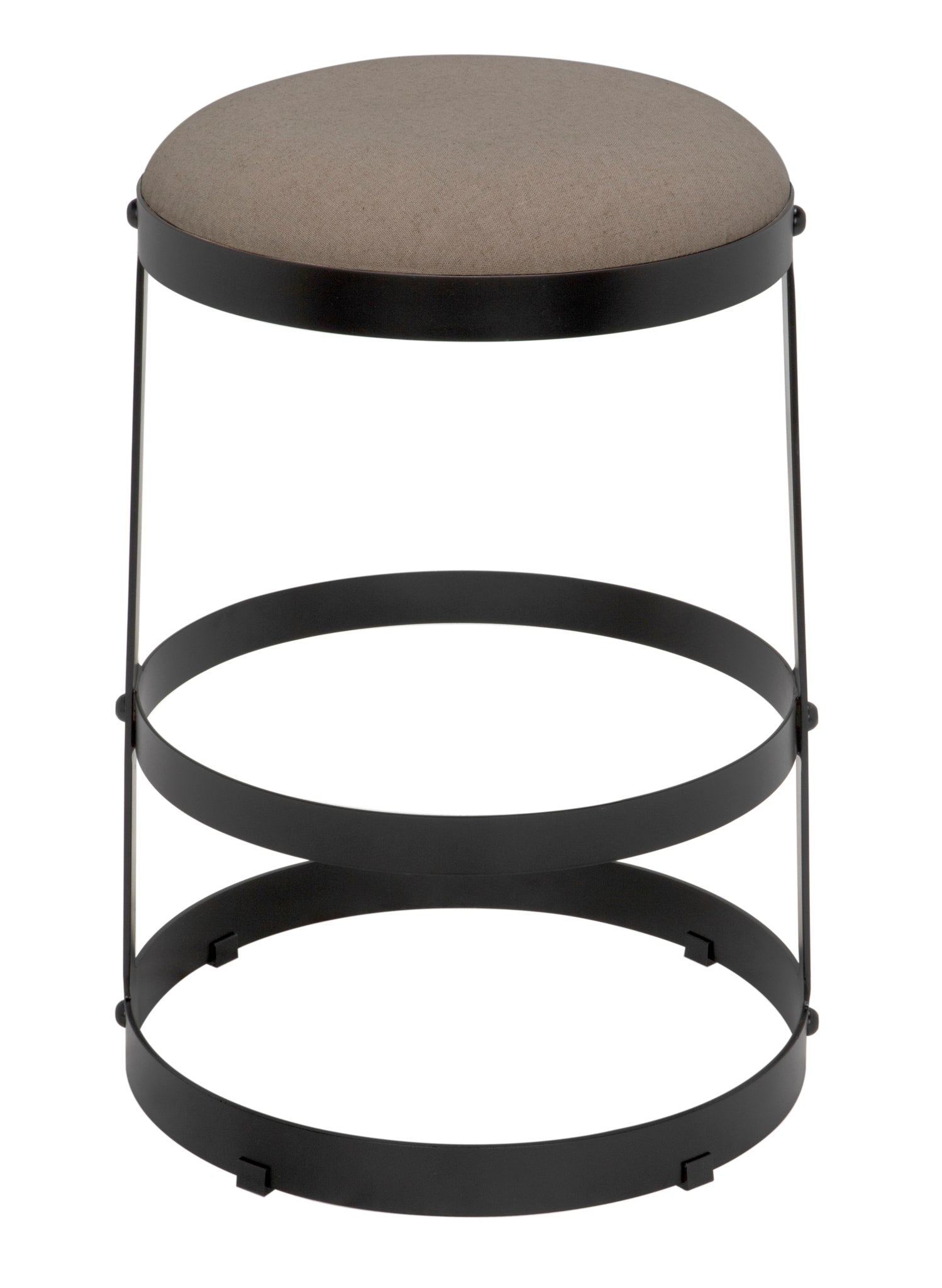 Dior Black Steel Counter Stool-Counter Stools-Noir-Sideboards and Things