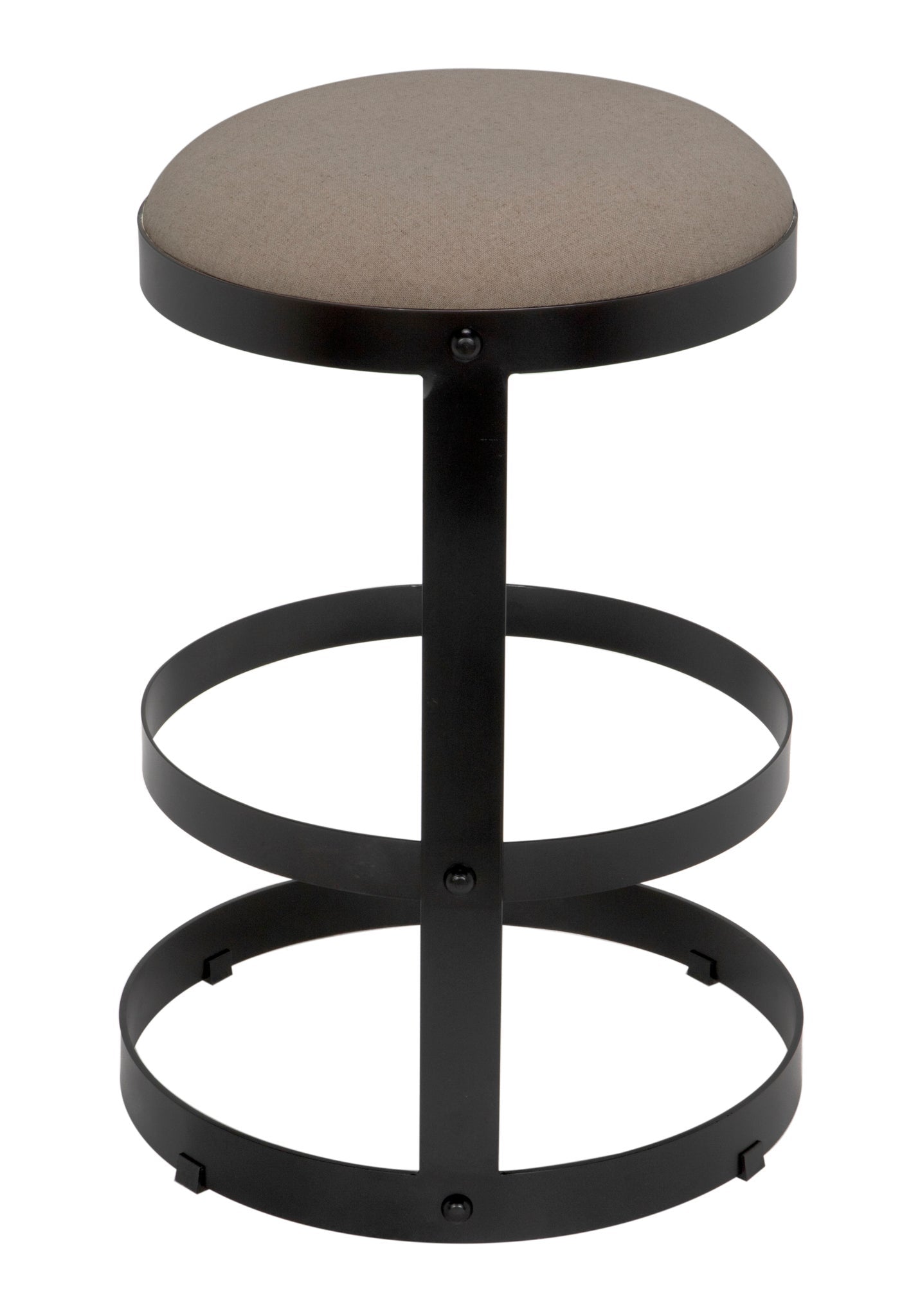 Dior Black Steel Counter Stool-Counter Stools-Noir-Sideboards and Things