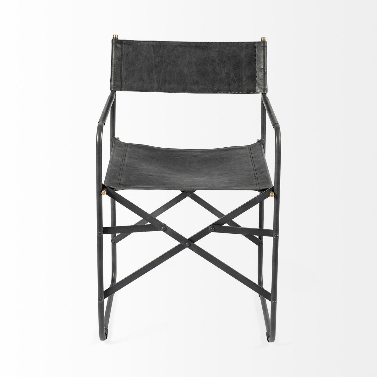 Mercana Direttore Black Leather Dining Chair 2PC