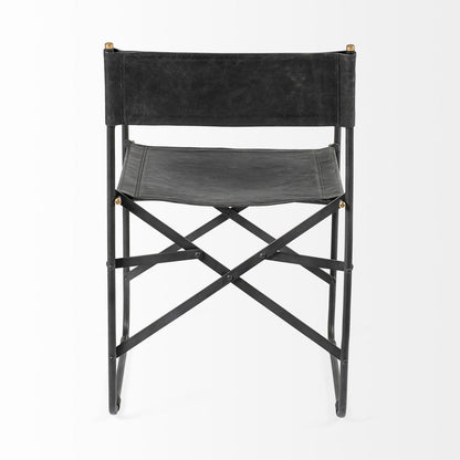 Mercana Direttore Black Leather Dining Chair 2PC