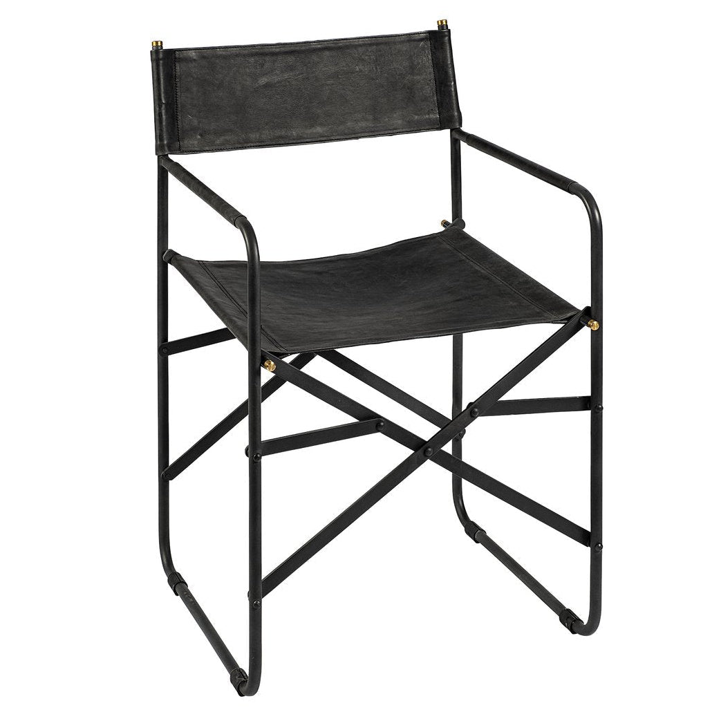 Mercana Direttore Black Leather Dining Chair 2PC