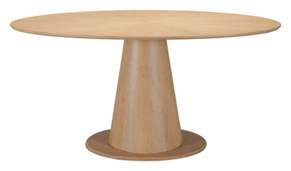 Zuo Modern Disque Natural Wooden Oval Dining Table
