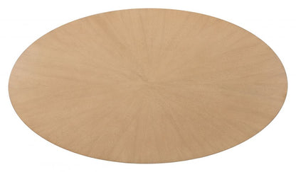 Zuo Modern Disque Natural Wooden Oval Dining Table