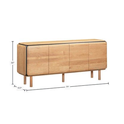 LH Home Distillery Four Doors Wood Sideboard
