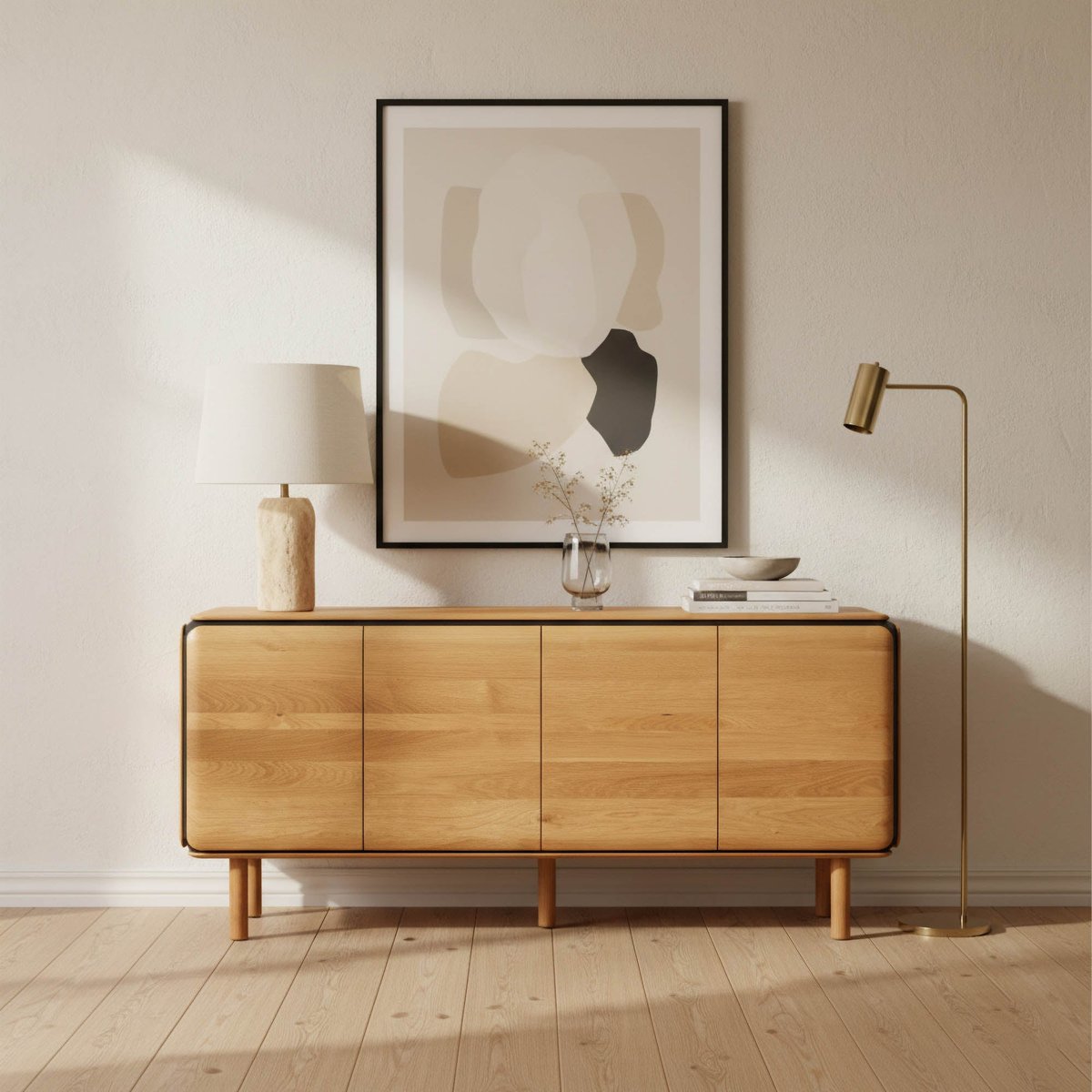LH Home Distillery Four Doors Wood Sideboard