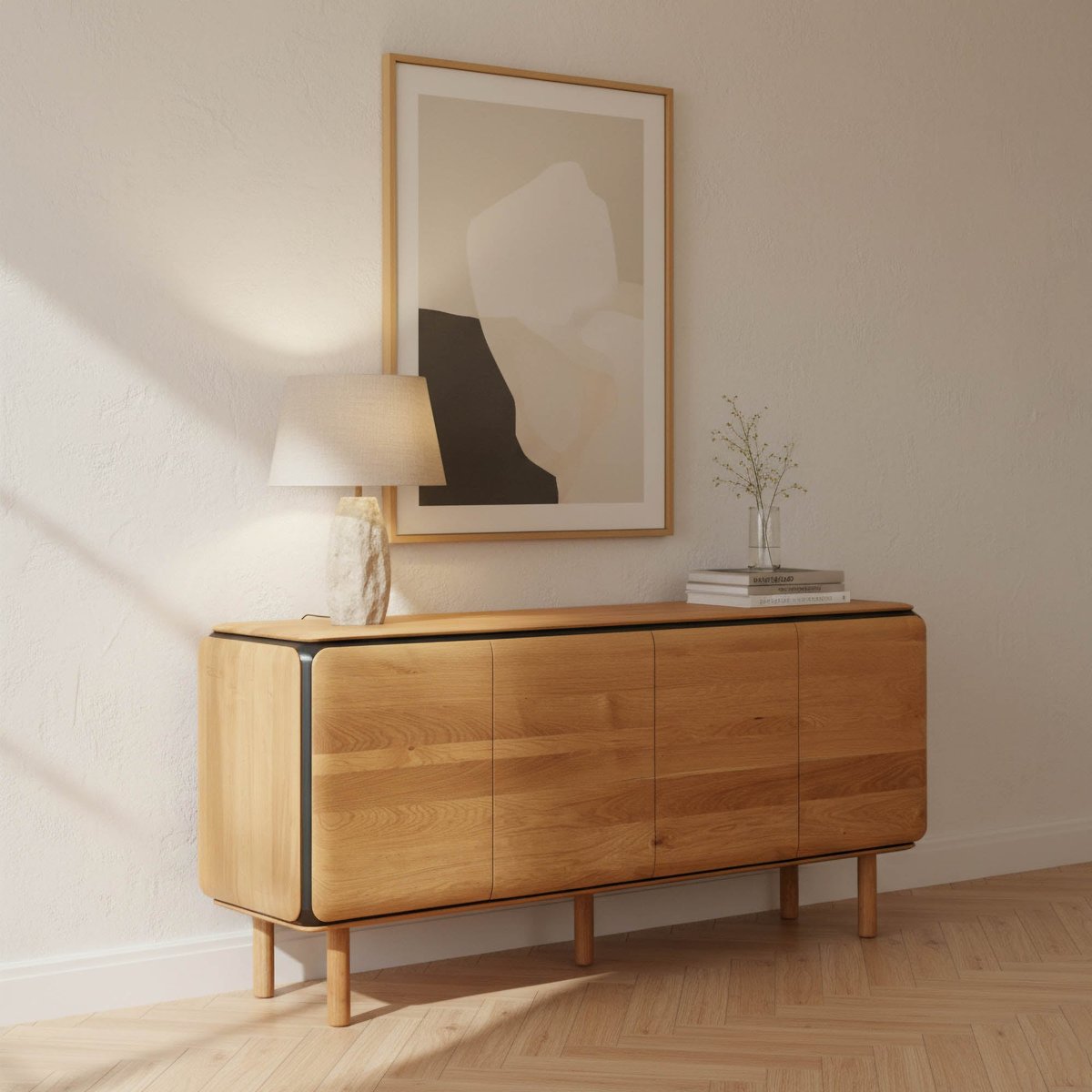 LH Home Distillery Four Doors Wood Sideboard