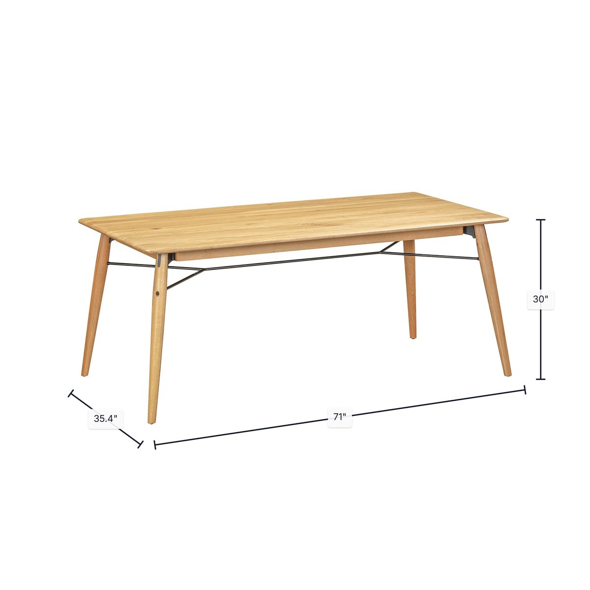 LH Home Distillery Rectangular Wooden Dining Table