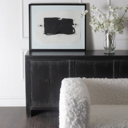 Distressed Black Sideboard Buffet Campana-Sideboards-Peninsula Home-LOOMLAN