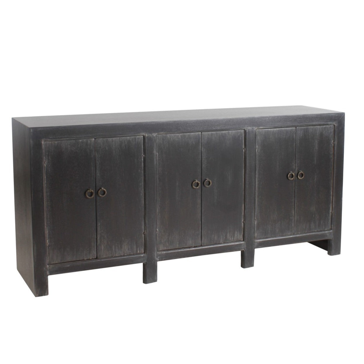 Distressed Black Sideboard Buffet Campana-Sideboards-Peninsula Home-LOOMLAN