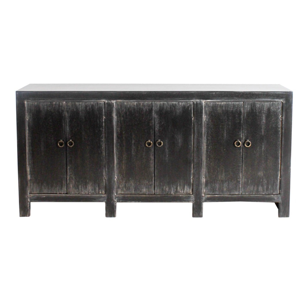 Distressed Black Sideboard Buffet Campana-Sideboards-Peninsula Home-LOOMLAN