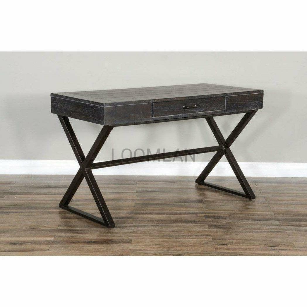 Distressed Black Writing Desk Center Drawer Home Office Home Office Desks Sideboards and Things By Sunny D