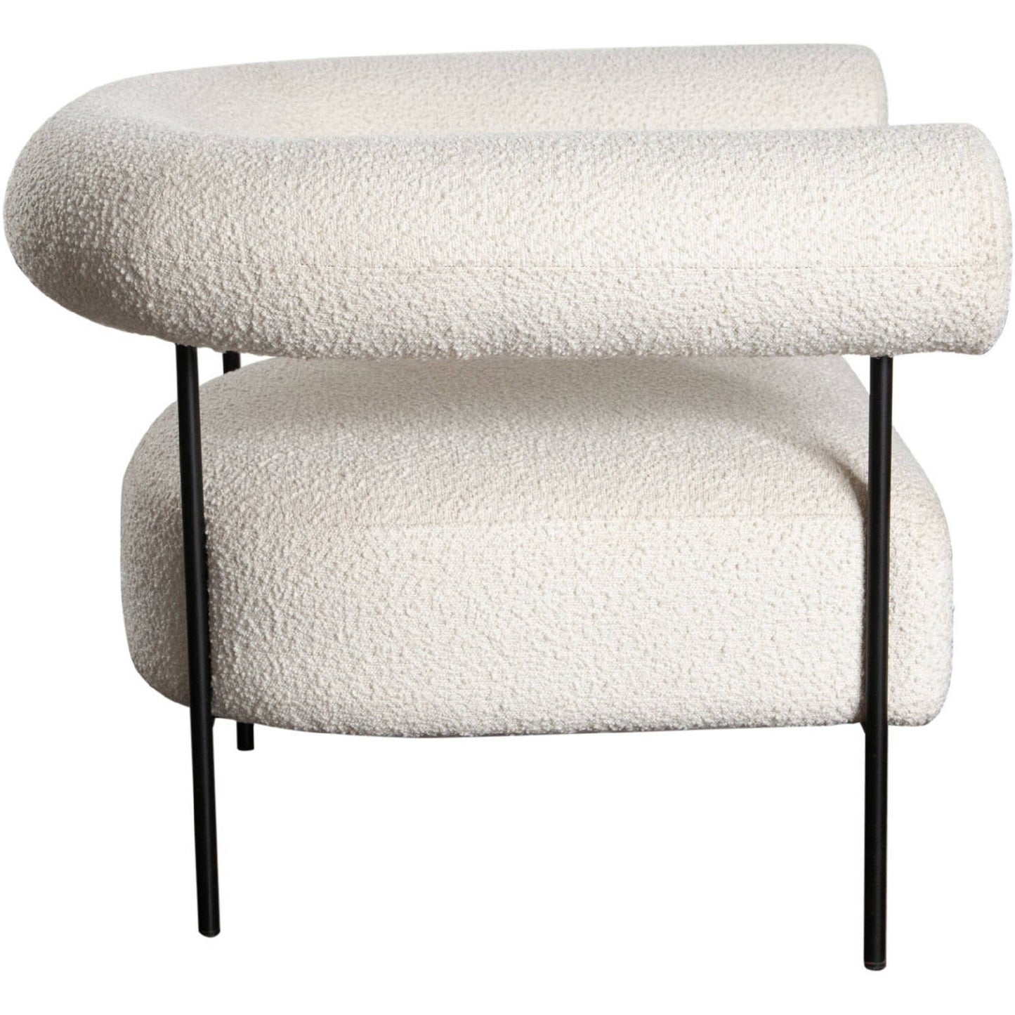 District Accent Chair in Ivory Boucle Fabric-Club Chairs-Diamond Sofa-Sideboards and Things 