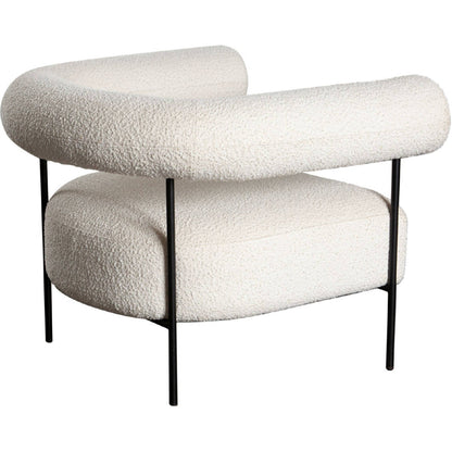 District Accent Chair in Ivory Boucle Fabric-Club Chairs-Diamond Sofa-Sideboards and Things 