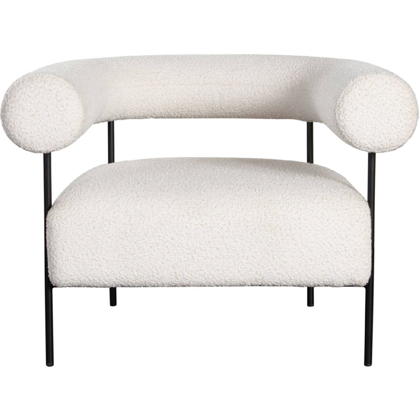 District Accent Chair in Ivory Boucle Fabric-Club Chairs-Diamond Sofa-Sideboards and Things 