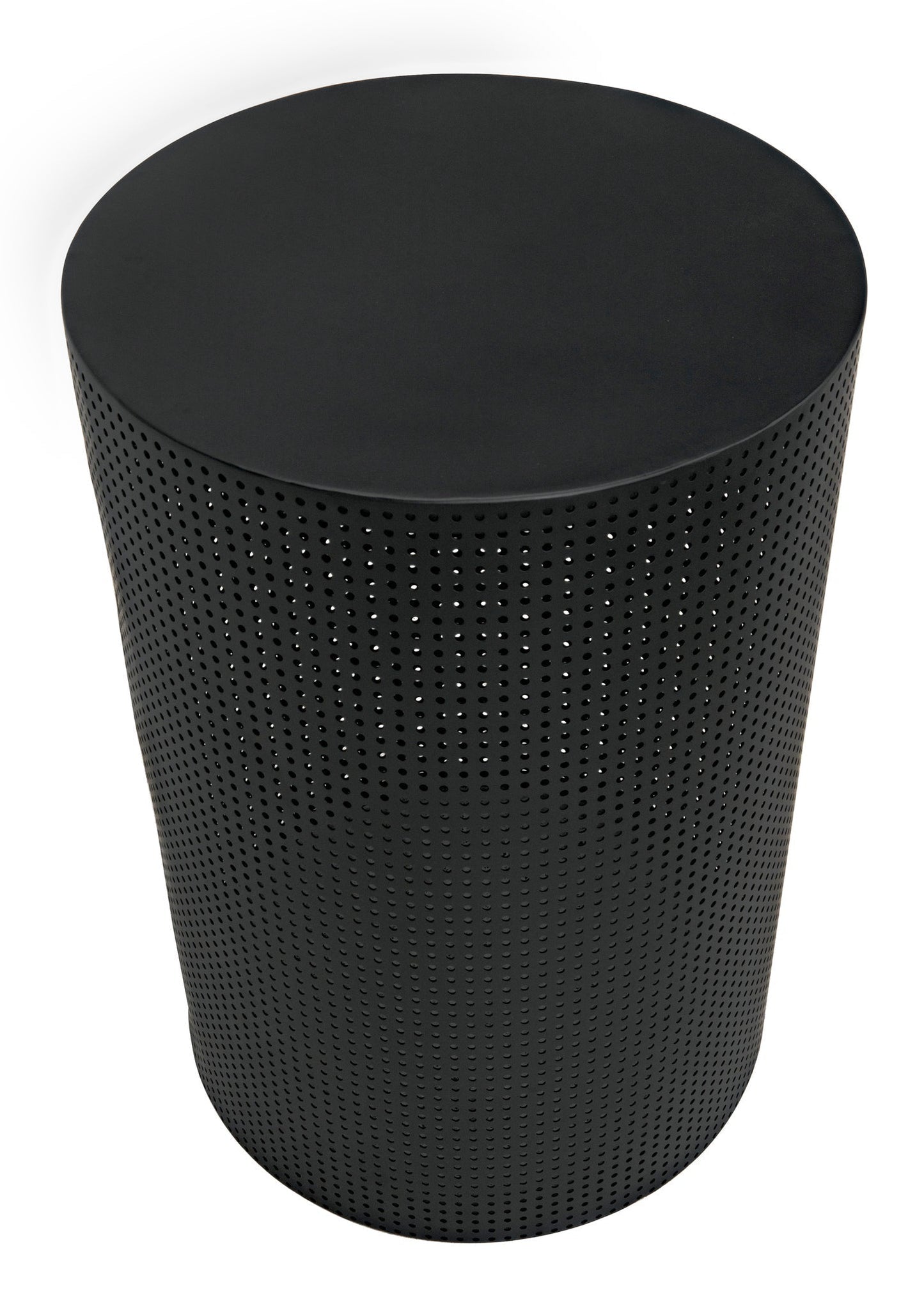 Dixon Black Steel Large Round Side Table-Side Tables-Noir-Sideboards and Things