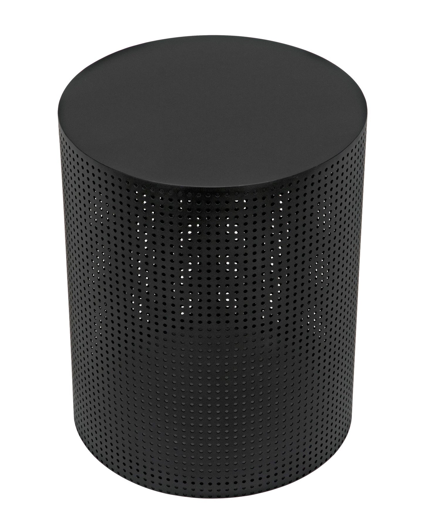 Dixon Black Steel Small Round Side Table-Side Tables-Noir-Sideboards and Things