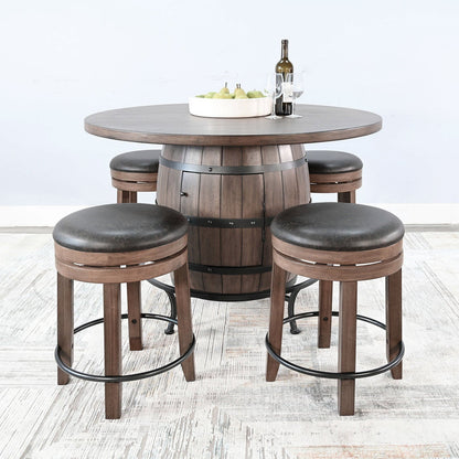 Sunny D Doe Valley Swivel Counter Stool 2PC